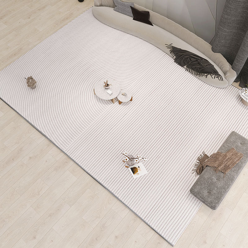 Light Gray Modern Rug Polyester Irregular Fringe Rug Washable Rug for Living Room