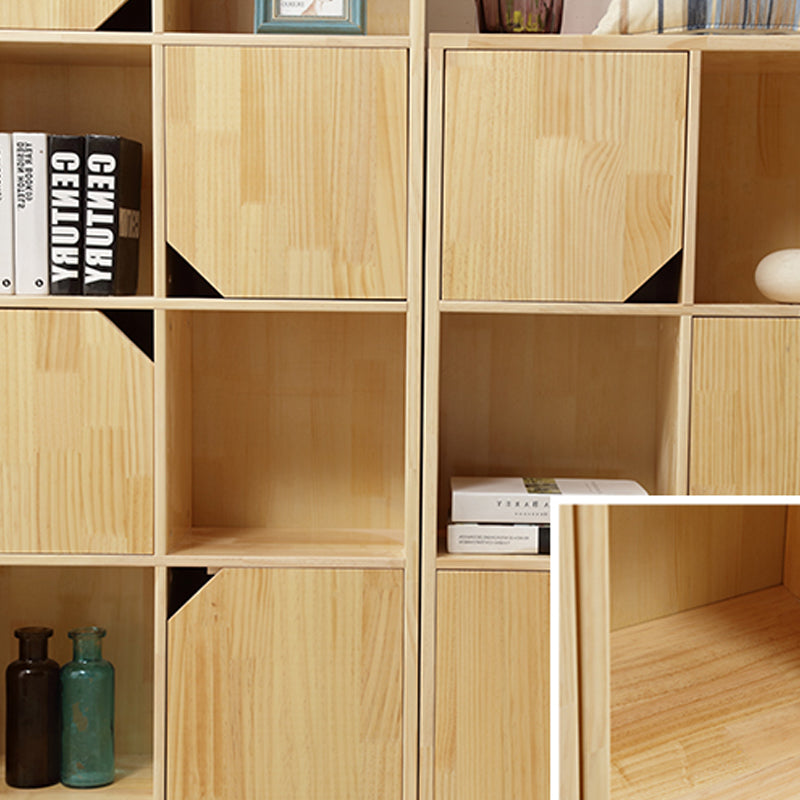 Natural Cube Bücherregal zeitgenössisches Kiefernholzschelf für das Heimbüro