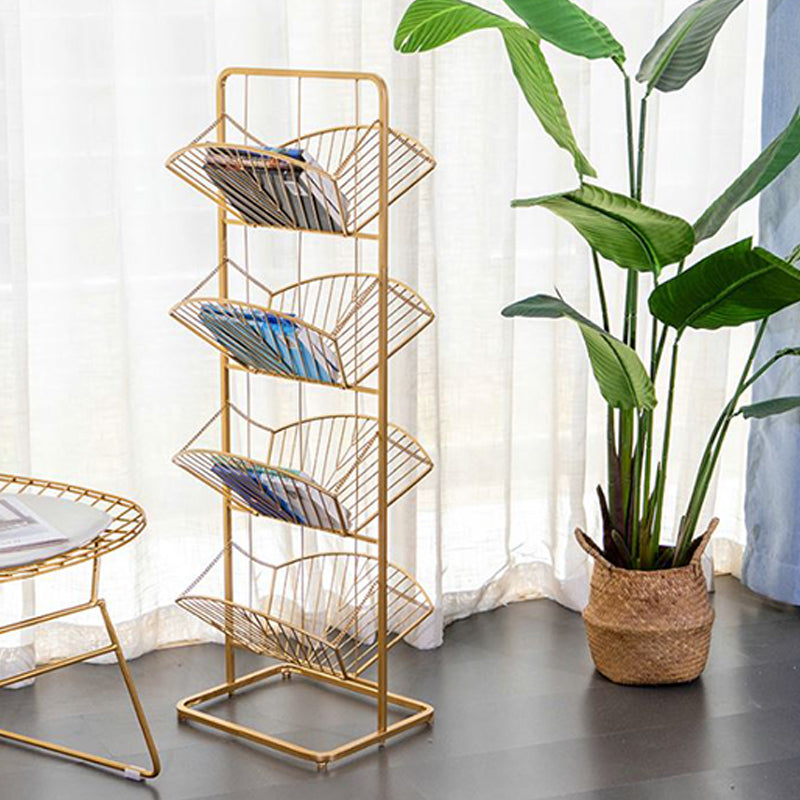 Metal Geometric Bookcase Industrial Book Shelf for Home Office