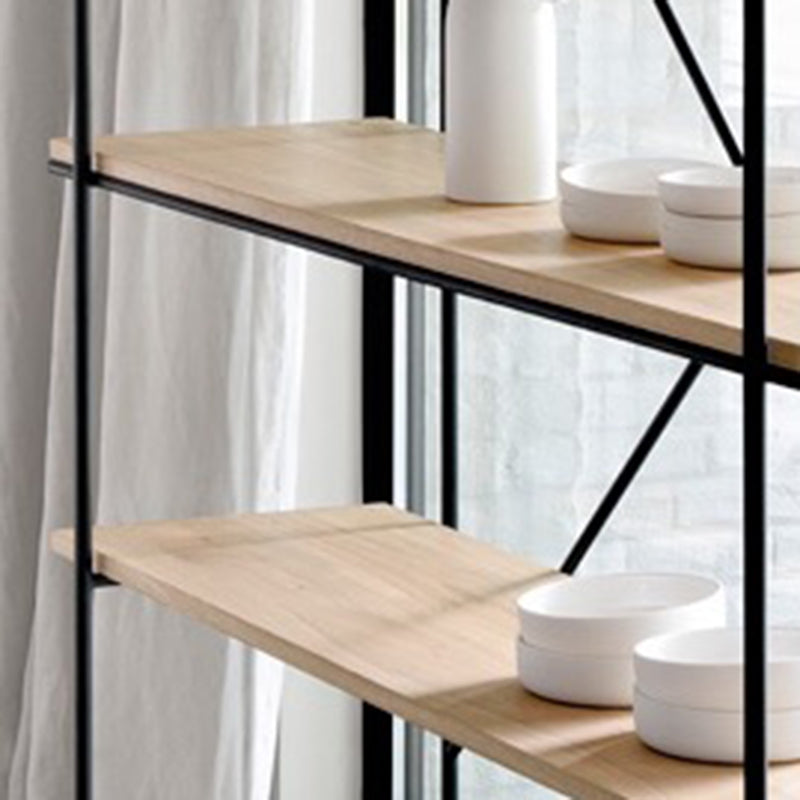 Industrial Style Etagere Bookshelf Vertical Shelf Bookcase for Home