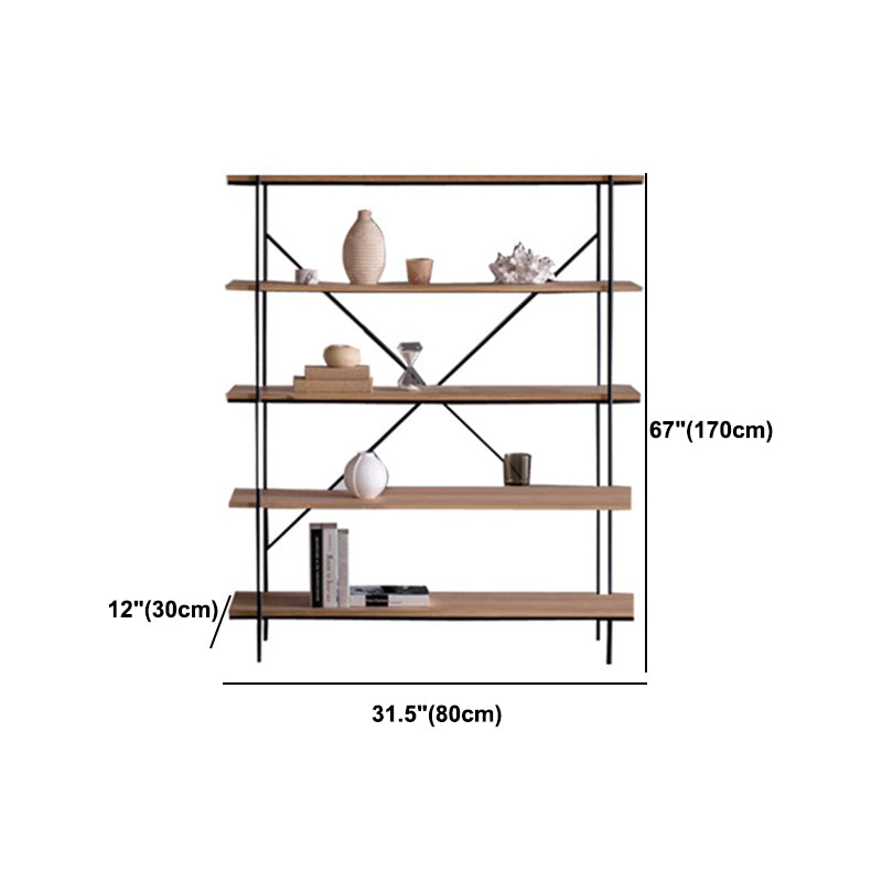 Industrial Style Etagere Bookshelf Vertical Shelf Bookcase for Home