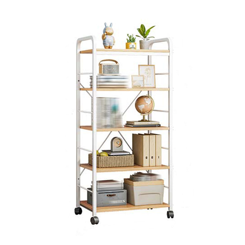 Wood Etagere Bücherregal zeitgenössisches Open Back -Bücherregal für das Heimbüro