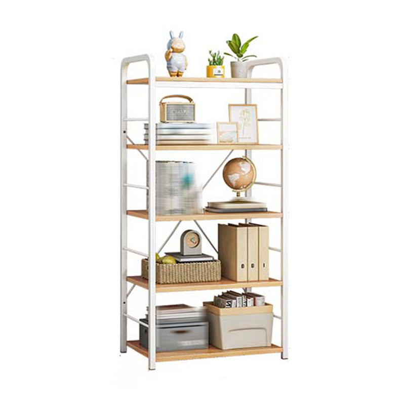 Wood Etagere Bücherregal zeitgenössisches Open Back -Bücherregal für das Heimbüro