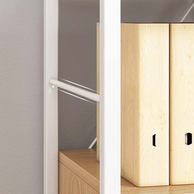 Wood Etagere Bücherregal zeitgenössisches Open Back -Bücherregal für das Heimbüro