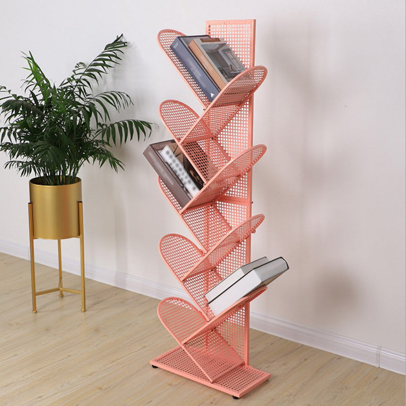 Industrial Geometric Bookcase Metal Book Shelf for Home Office