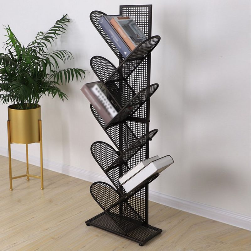 Industrial Geometric Bookcase Metal Book Shelf for Home Office