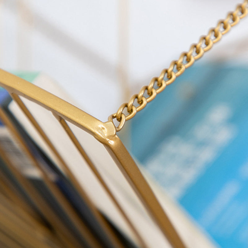 Industrial Geometric Bookcase Metal Book Shelf for Home Office