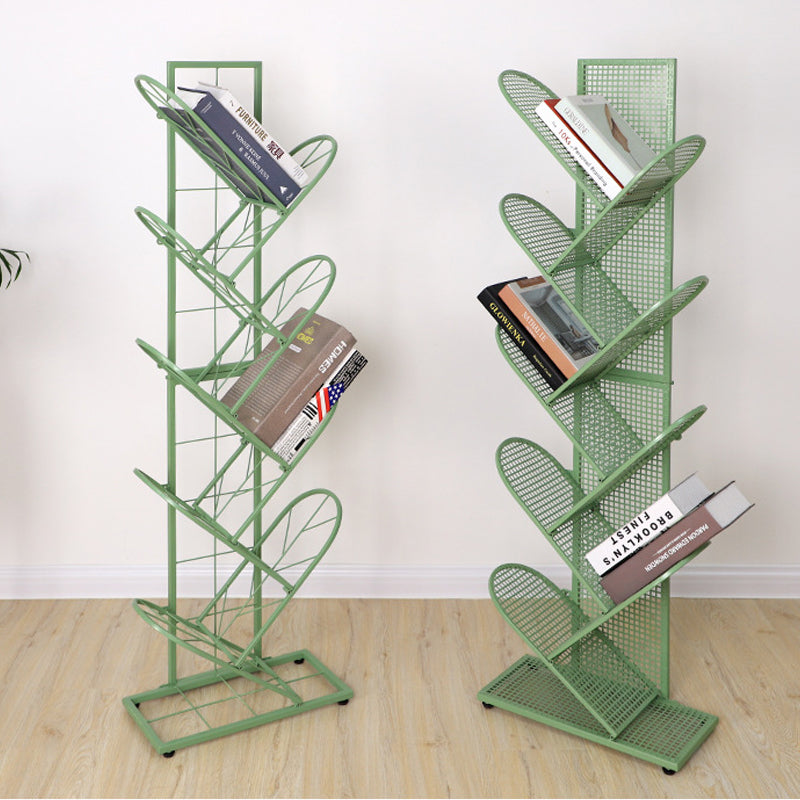 Industrial Geometric Bookcase Metal Book Shelf for Home Office