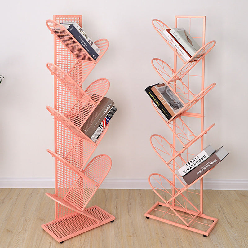 Industrial Geometric Bookcase Metal Book Shelf for Home Office
