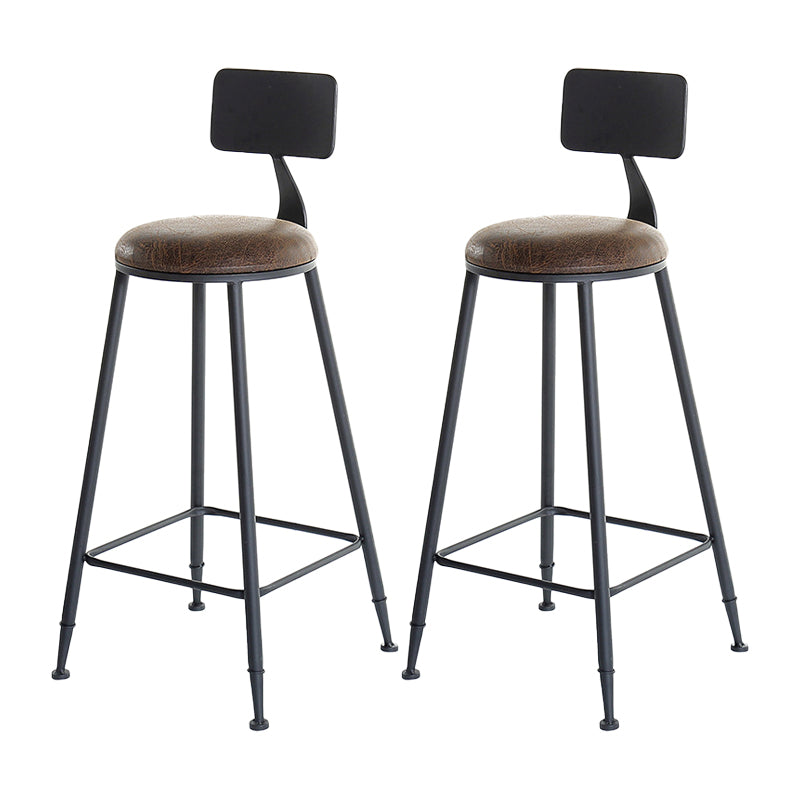 29,53 "Industrie -Bar und Counterhocker Low Back Stool mit 4 schwarzen Beinen