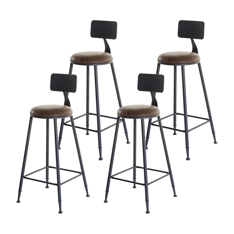 29,53 "Industrie -Bar und Counterhocker Low Back Stool mit 4 schwarzen Beinen