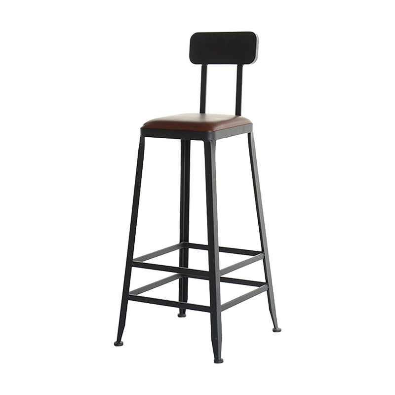 29,53 "Industrie -Bar und Counterhocker Low Back Stool mit 4 schwarzen Beinen