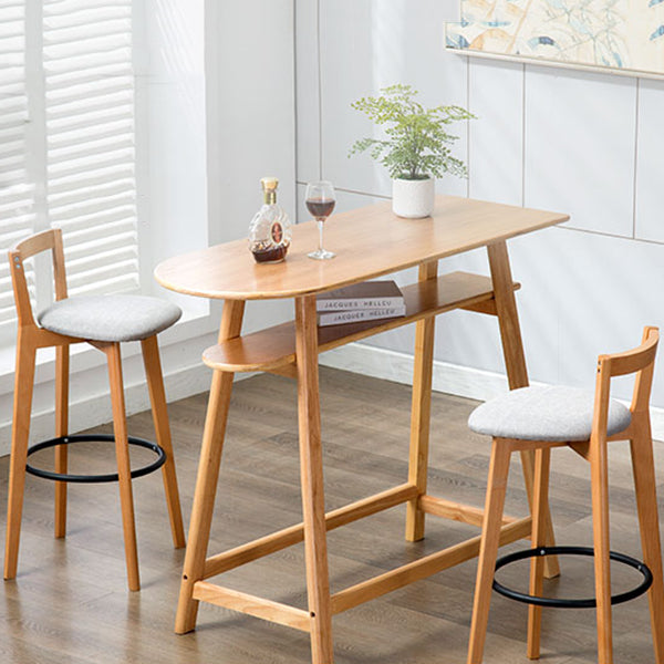 Contemporary Wood Kitchen Dining Room Armless Stool Low Back Bar Stool