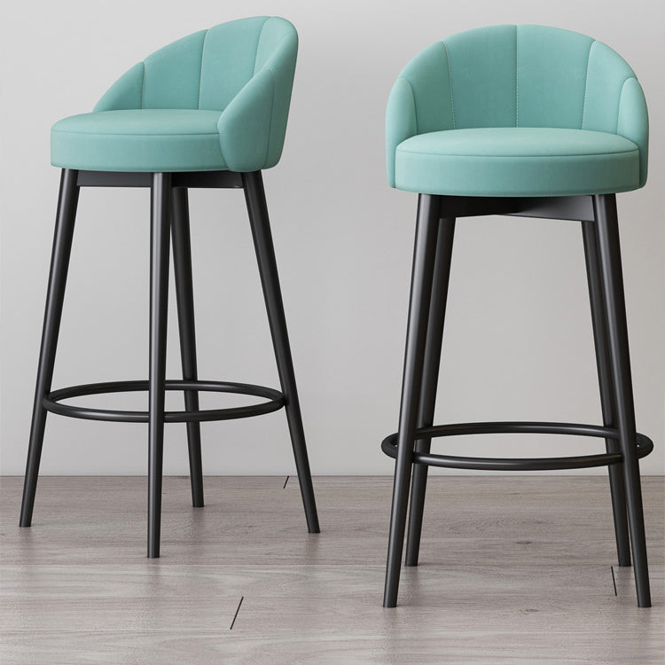 Metall skandinavische Küche Esszimmer Armless Stuhl Low Back Bar Hocker
