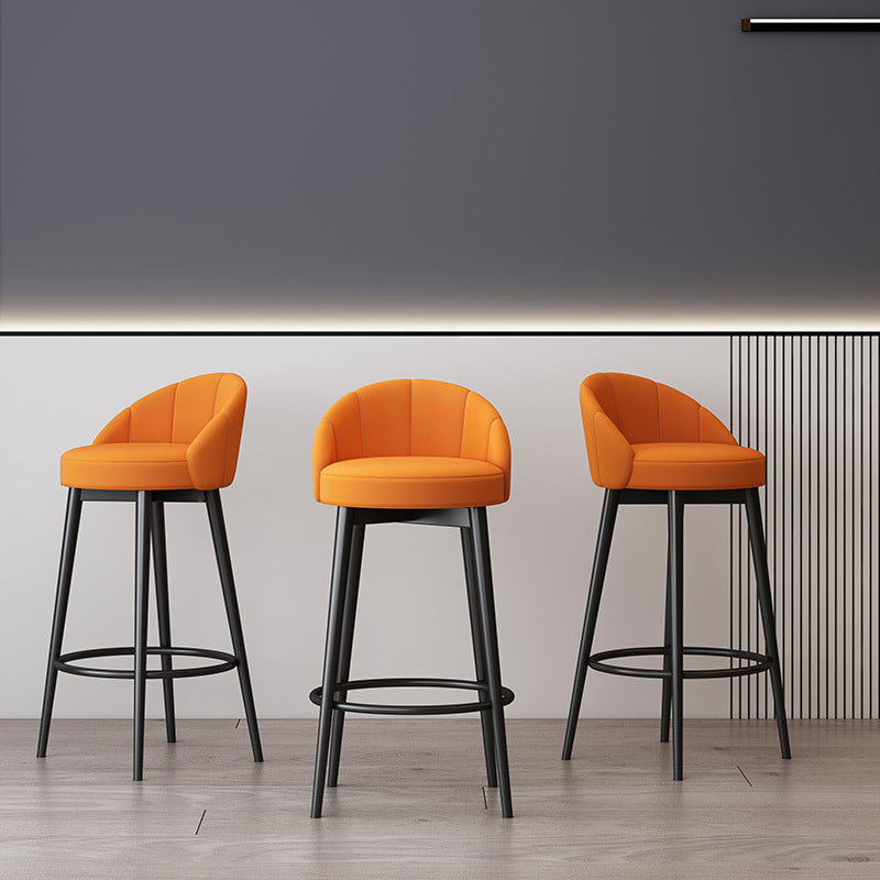Metall skandinavische Küche Esszimmer Armless Stuhl Low Back Bar Hocker
