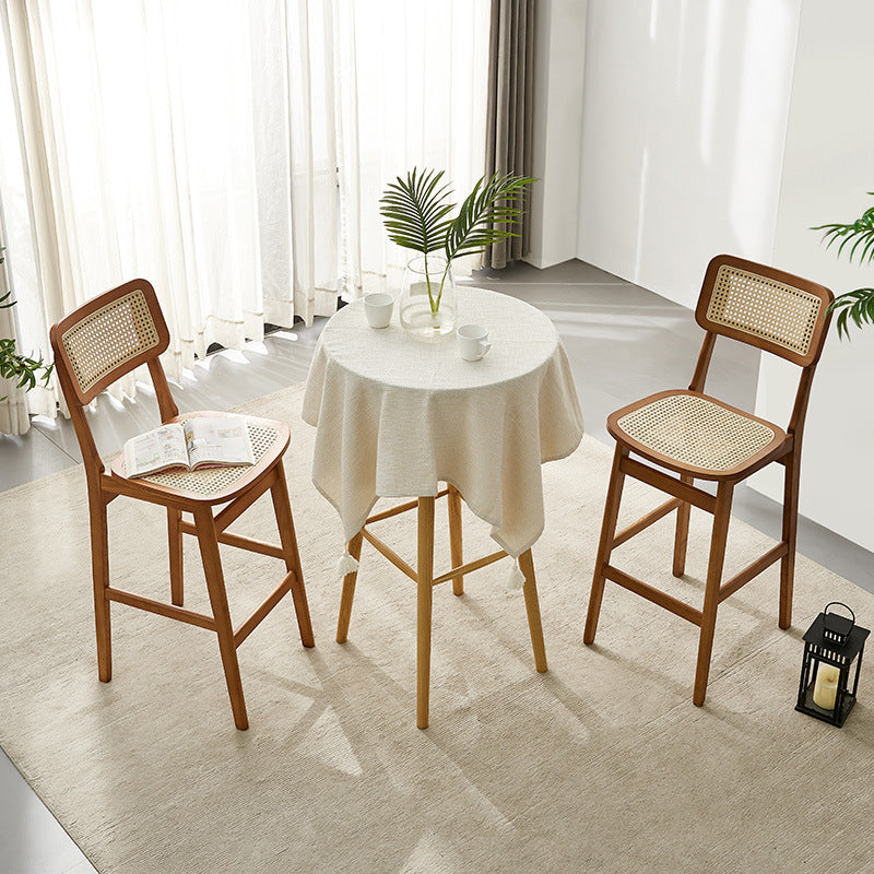 Wood Contemporary Kitchen Dining Room Armless Stool Low Back Bar Stool
