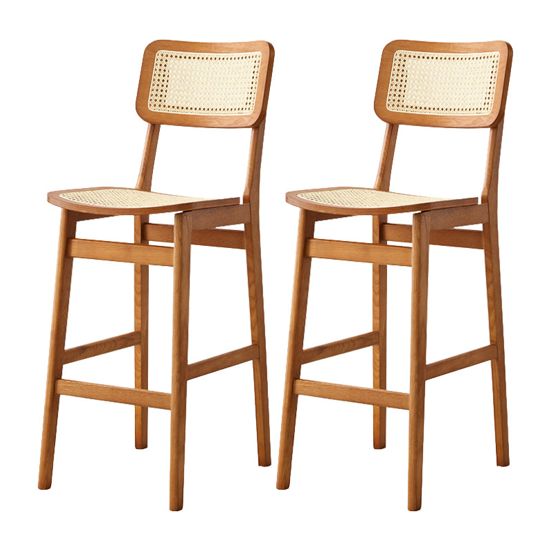 Wood Contemporary Kitchen Dining Room Armless Stool Low Back Bar Stool