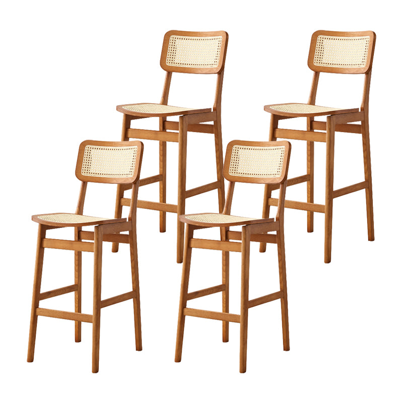 Wood Contemporary Kitchen Dining Room Armless Stool Low Back Bar Stool
