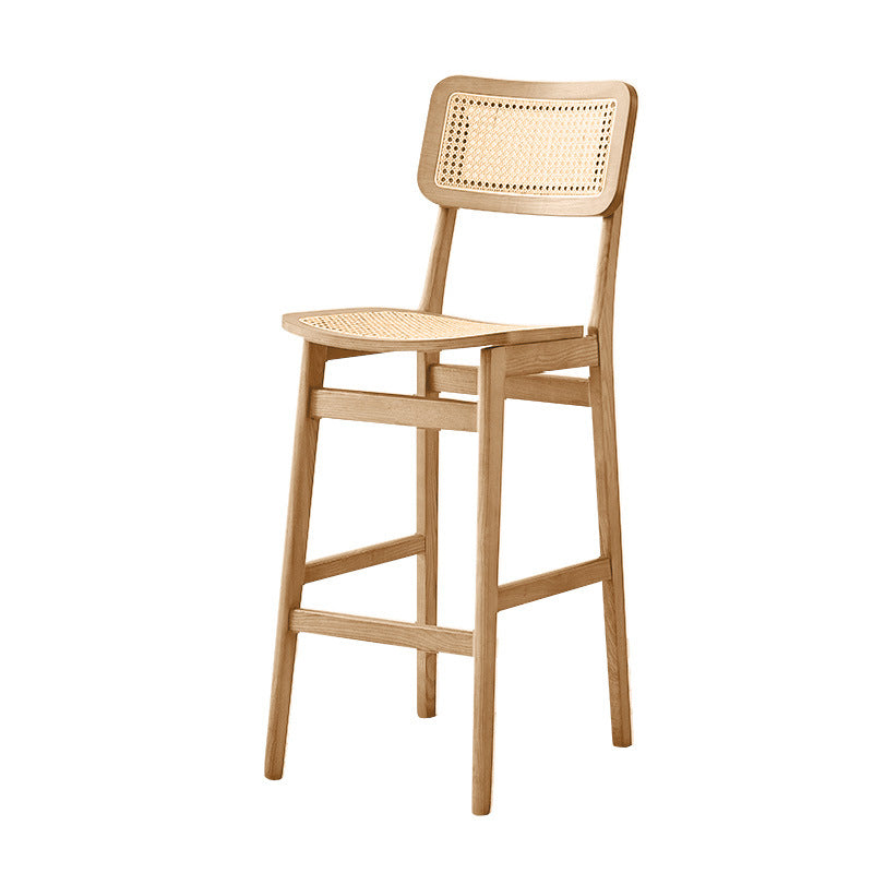 Wood Contemporary Kitchen Dining Room Armless Stool Low Back Bar Stool