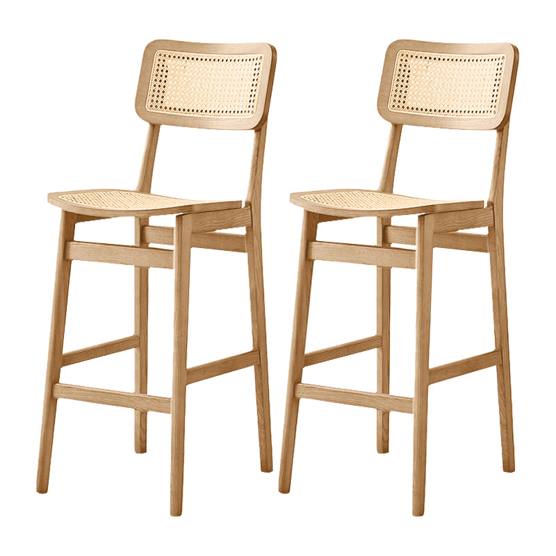 Wood Contemporary Kitchen Dining Room Armless Stool Low Back Bar Stool