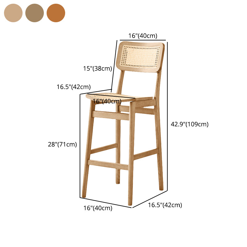 Wood Contemporary Kitchen Dining Room Armless Stool Low Back Bar Stool