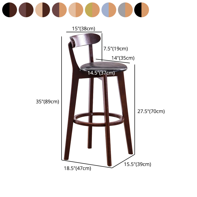 Holz skandinavische Küche Esszimmer Armless Stuhl Low Back Bar Hocker