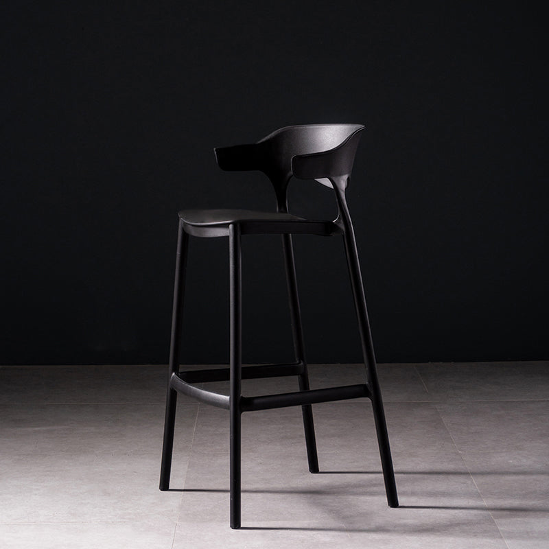 Sgabello da bar con barba da barra scandinava in plastica da 30 pollici per cucina