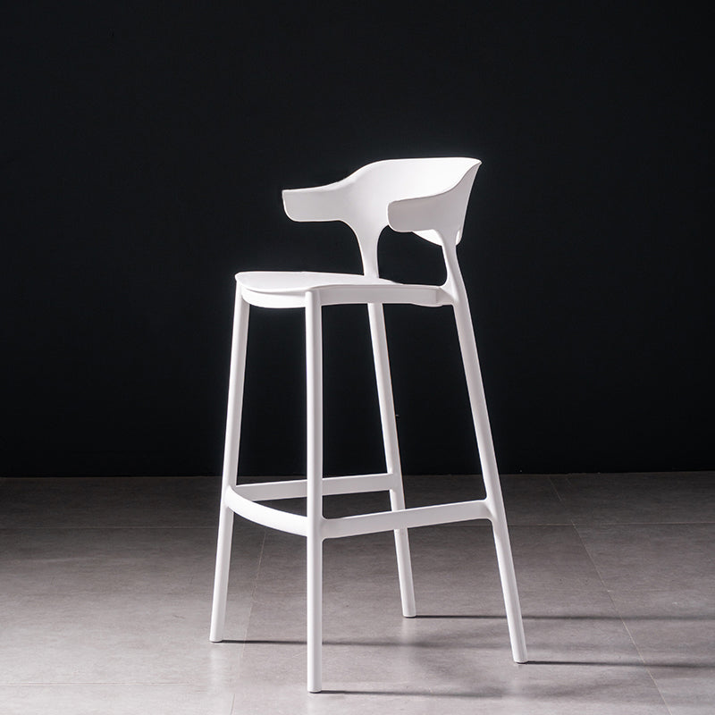 Sgabello da bar con barba da barra scandinava in plastica da 30 pollici per cucina