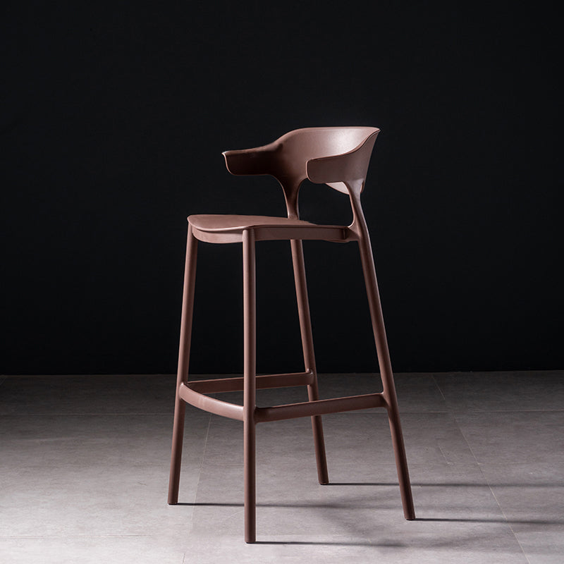 Sgabello da bar con barba da barra scandinava in plastica da 30 pollici per cucina