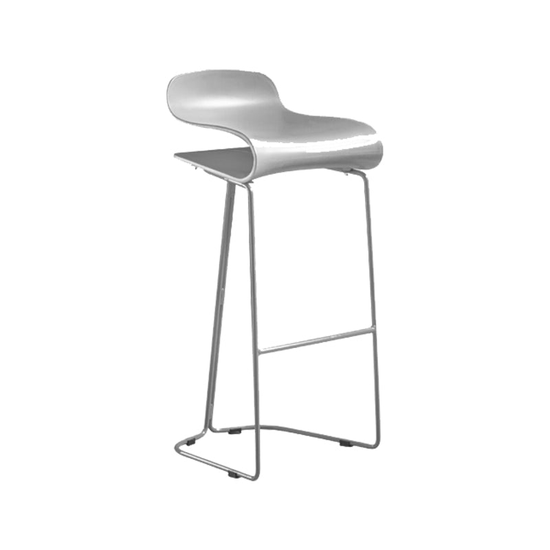 PP-Eimer-Thekenhocker für Zuhause, modernes Design, armlose Hocker mit Metallsockel