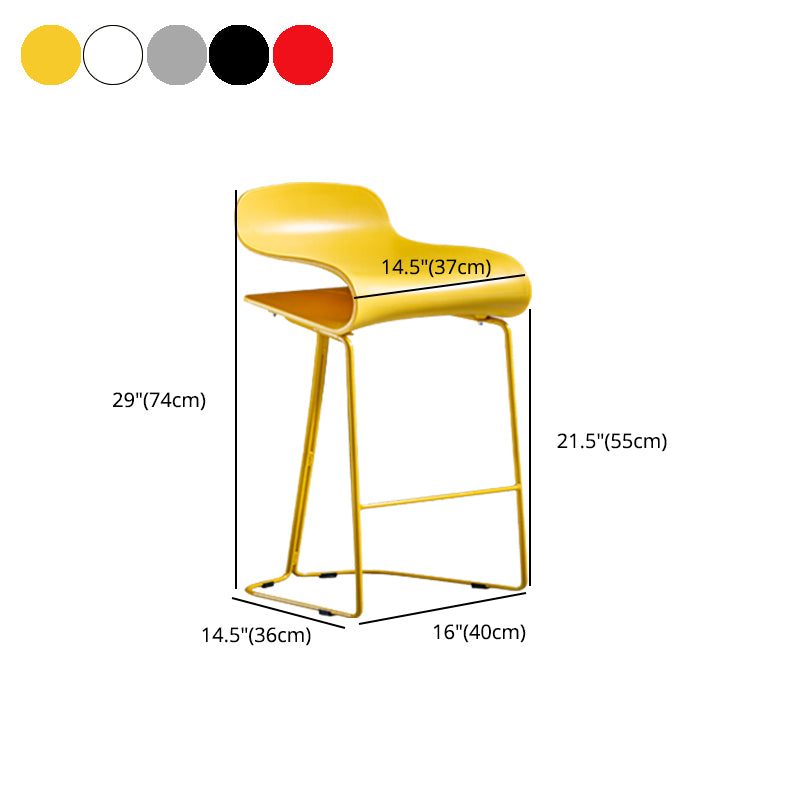 PP-Eimer-Thekenhocker für Zuhause, modernes Design, armlose Hocker mit Metallsockel
