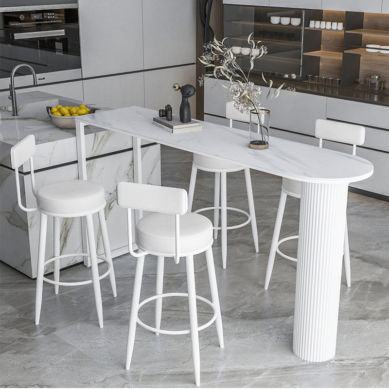 Scandinavian Upholstered Stools for Home Armless Low Back Stools with 4 Metal Legs