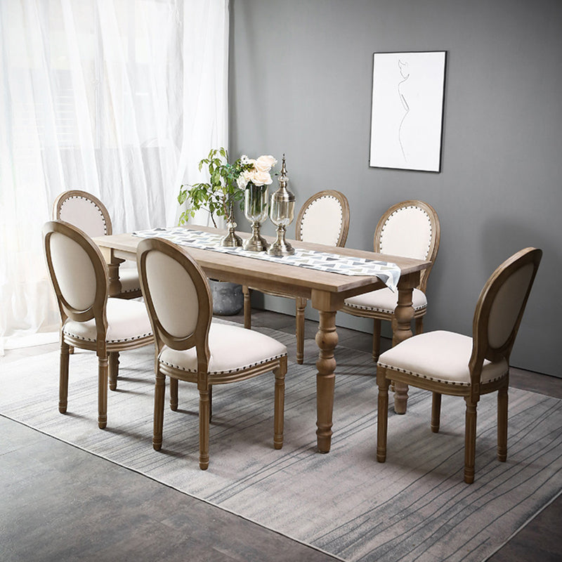 Mesa medieval moderna de madera de pino, mesa antigua rectangular para interiores con 4 patas
