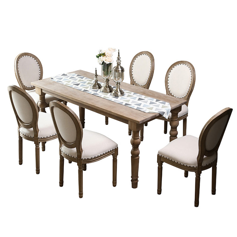 Mesa medieval moderna de madera de pino, mesa antigua rectangular para interiores con 4 patas