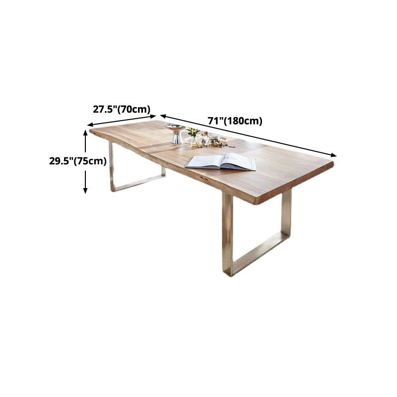 Mesa de comedor de madera sólida rectangular mesa de pedestal de lujo para comedor para comedor