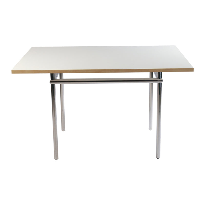 Mesa de comedor rectangular contemporánea mesa interior con 4 patas de metal