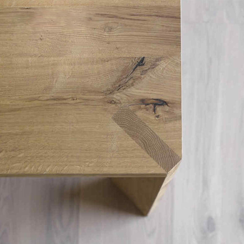 Mesa de madera maciza rectangular para la mesa de comedor moderna del restaurante con 4 patas
