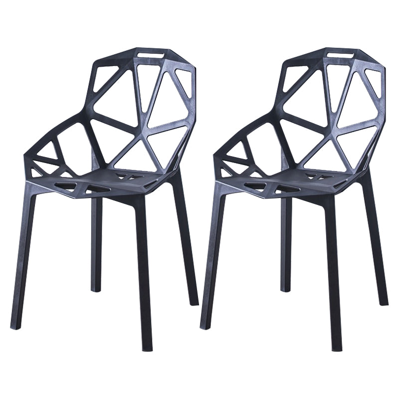 Sedie moderne sedie da pranzo con gambe di plastica per cucina