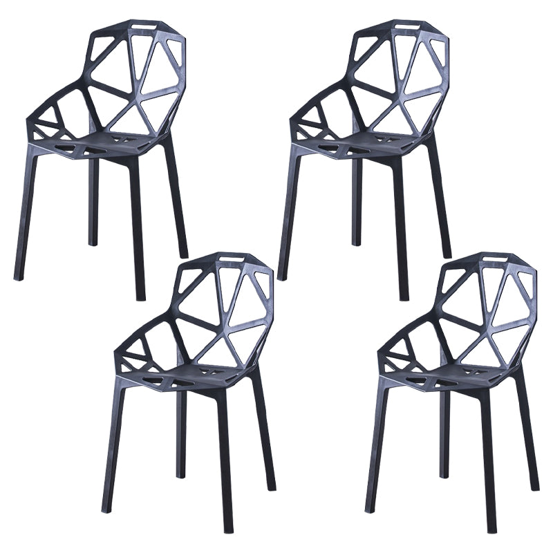 Sedie moderne sedie da pranzo con gambe di plastica per cucina
