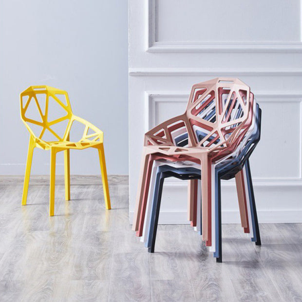 Sedie moderne sedie da pranzo con gambe di plastica per cucina