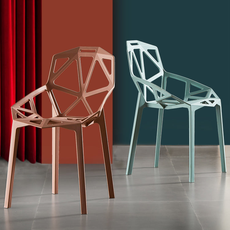 Sedie moderne sedie da pranzo con gambe di plastica per cucina