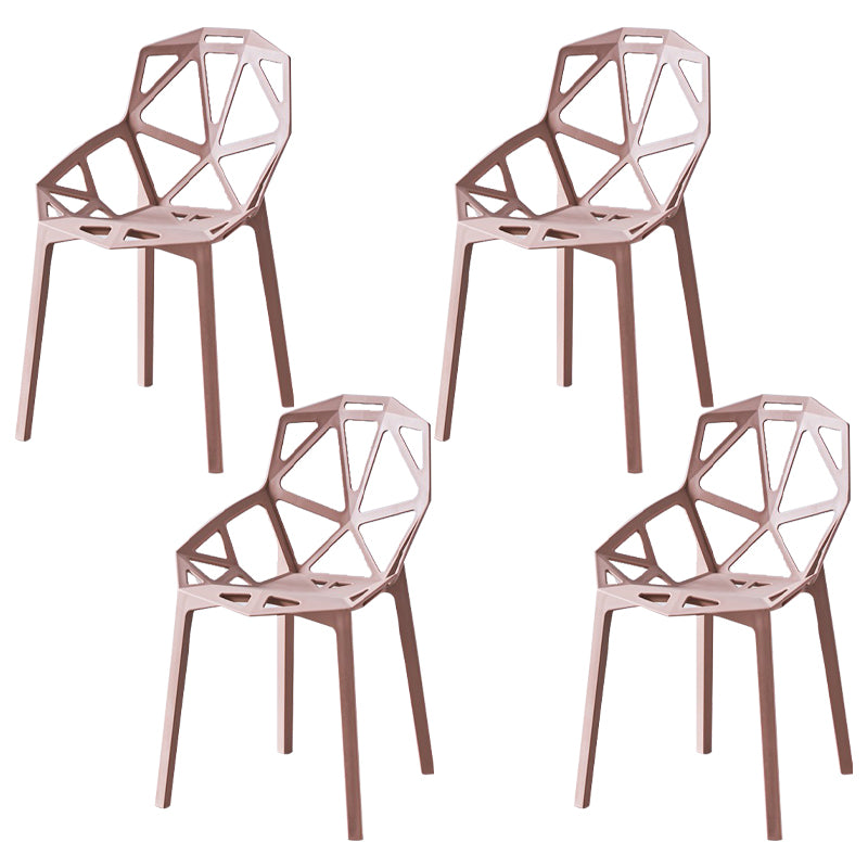 Sedie moderne sedie da pranzo con gambe di plastica per cucina
