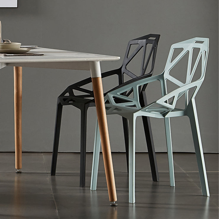 Sedie moderne sedie da pranzo con gambe di plastica per cucina