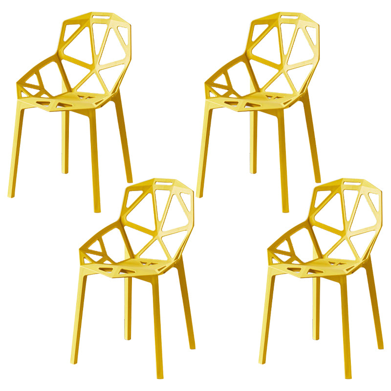 Sedie moderne sedie da pranzo con gambe di plastica per cucina