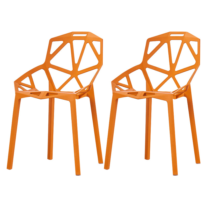 Sedie moderne sedie da pranzo con gambe di plastica per cucina