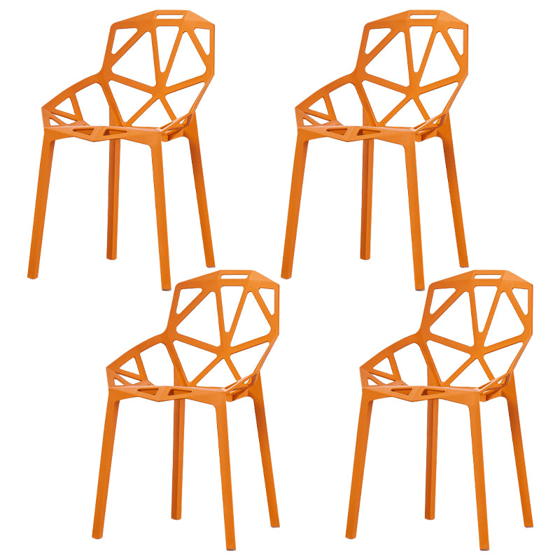 Sedie moderne sedie da pranzo con gambe di plastica per cucina
