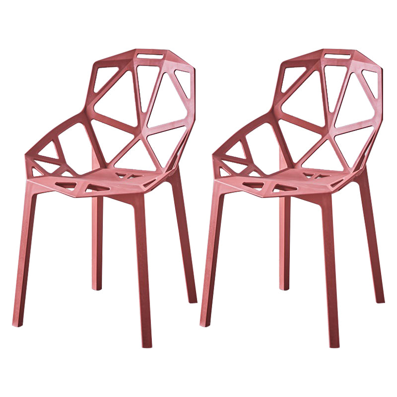 Sedie moderne sedie da pranzo con gambe di plastica per cucina