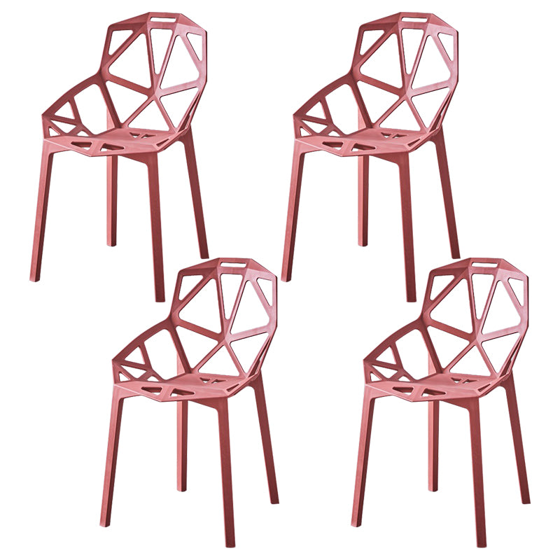 Sedie moderne sedie da pranzo con gambe di plastica per cucina