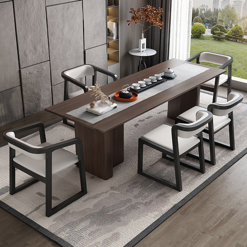 Scandinavische houten keuken eetkamerstoel open achterste stoel