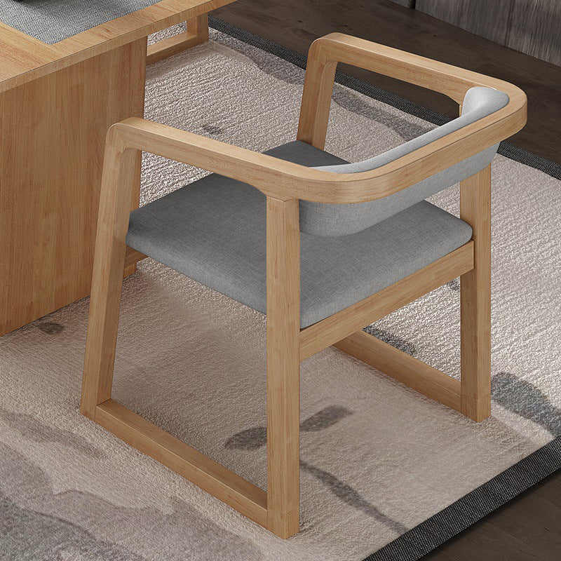 Scandinavische houten keuken eetkamerstoel open achterste stoel